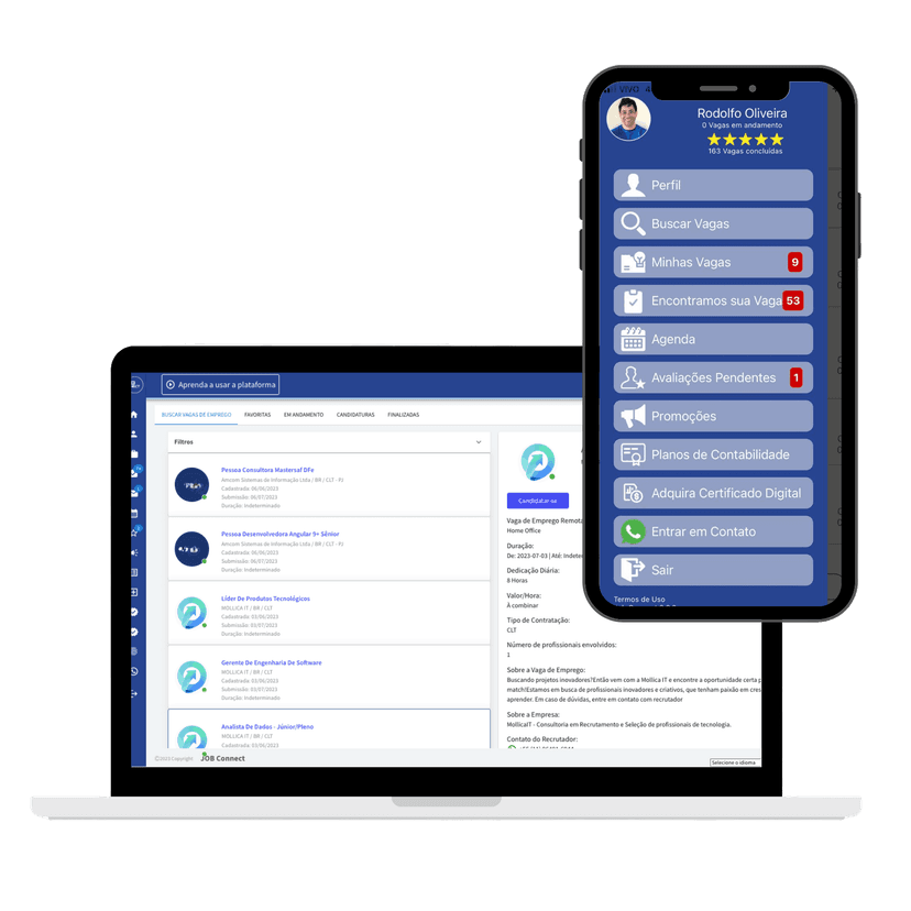 Dashboard JobConnect - Detalhes